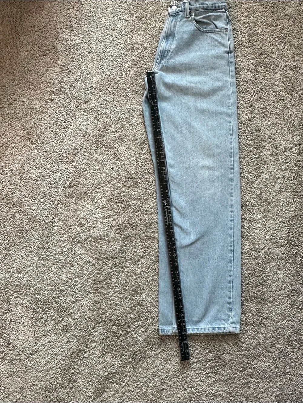 Polo by Ralph Lauren Light Blue Denim Jeans with Black Leather Patch 32x34 - Picture 14 of 16